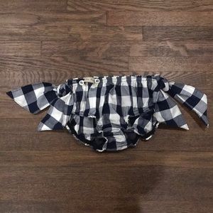 Side tied plaid underwear
